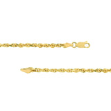 14K Gold 3MM Diamond Cut Rope Chain