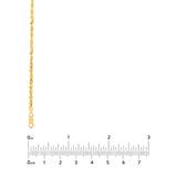 14K Gold 3MM Diamond Cut Rope Chain