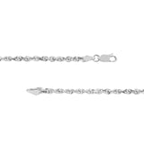 14K Gold 3MM Diamond Cut Rope Chain