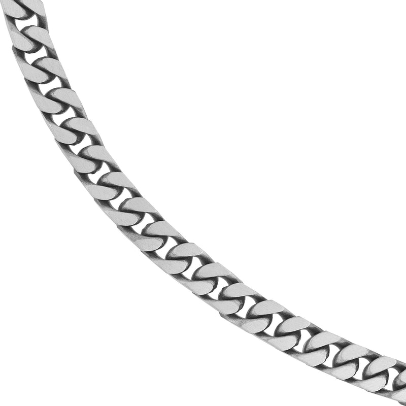 Sterling Silver Oxidized Cuban Chain