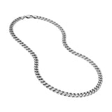 Sterling Silver Oxidized Cuban Chain