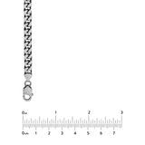 Sterling Silver Oxidized Cuban Chain