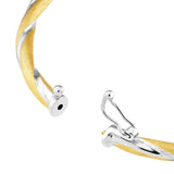 14K Two Tone Gold Twisted Bangle