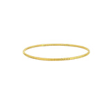 14K Gold Slip-On Diamond Cut Bangle