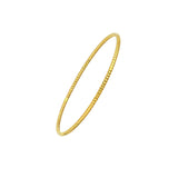 14K Gold Slip-On Diamond Cut Bangle