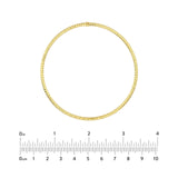14K Gold Slip-On Diamond Cut Bangle