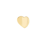 14K Gold Concave Heart Stud Earrings