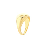 14K Gold Dome Signet Band