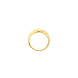 14K Gold Dome Signet Band