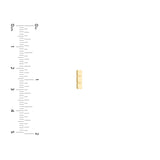 14K Gold Triple Square Bar Earrings