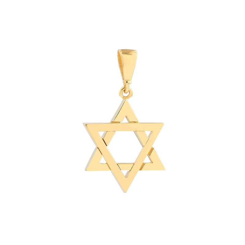 14K Gold Star of David Pendant