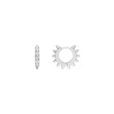 14K Gold Spiked Huggie Earrings