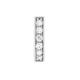 14K Gold 10MM Channel Diamond Huggie Earrings