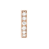 14K Gold 10MM Channel Diamond Huggie Earrings