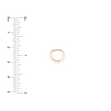 14K Gold 10MM Channel Diamond Huggie Earrings