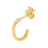 14K Gold 12.75MM Medium J-Hoop Earrings