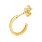 14K Gold 15MM Large J-Hoop Earrings