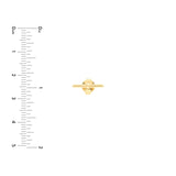 14K Gold Polished Bar Stud Earrings