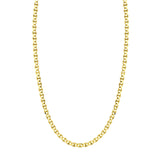 14K Gold 5.40MM Concave Mariner Chain Necklace
