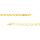 14K Gold 5.40MM Concave Mariner Chain Bracelet