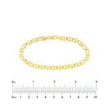 14K Gold 5.40MM Concave Mariner Chain Bracelet