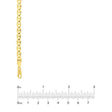 14K Gold 5.40MM Concave Mariner Chain Necklace