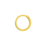14K Gold Mini White Enamel Hoop Earring