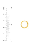 14K Gold Mini White Enamel Hoop Earring