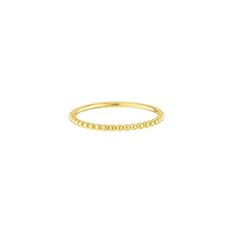 14K Gold Halfway Bead Ring