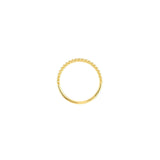 14K Gold Halfway Bead Ring