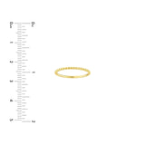 14K Gold Halfway Bead Ring