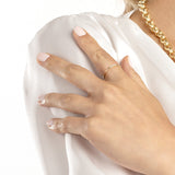 14K Gold 5-Round Diamond Band