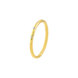 14K Gold 5 Round Spaced Thin Diamond Band