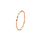 14K Gold 5 Round Spaced Thin Diamond Band