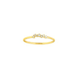 14K Gold Thin Cluster Diamond Band