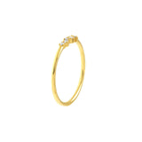 14K Gold Thin Cluster Diamond Band