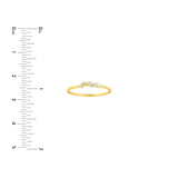 14K Gold Thin Cluster Diamond Band