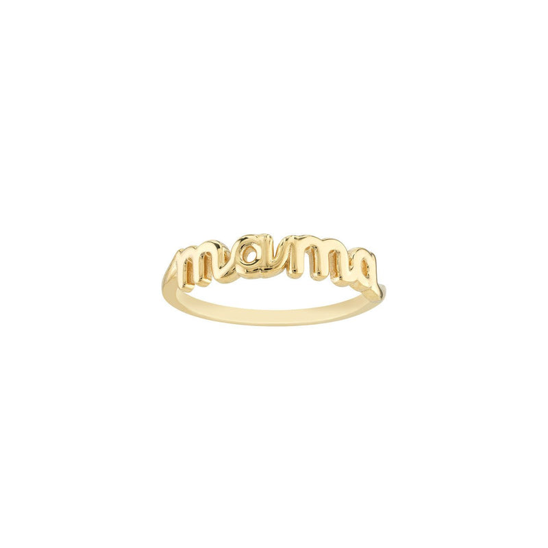 14K Gold Mama Bubble Band