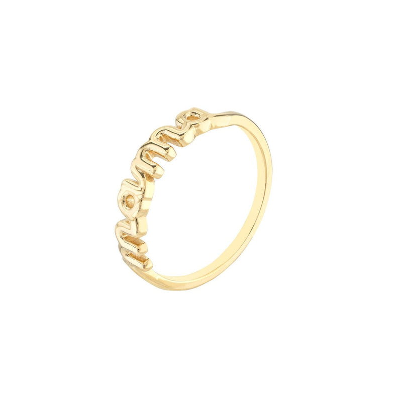 14K Gold Mama Bubble Band