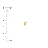 14K Gold Angel Wings Micro Stud Diamond Earrings