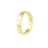 14K Gold Flush Set Diamond Band