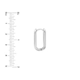 14K Gold Oblong Hoop Earrings