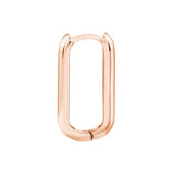 14K Gold Oblong Hoop Earrings