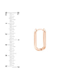 14K Gold Oblong Hoop Earrings