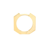 14K Gold Heptagon Hoop Earrings