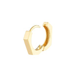 14K Gold Heptagon Hoop Earrings