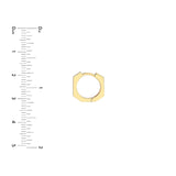 14K Gold Heptagon Hoop Earrings
