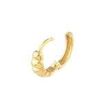 14K Gold Puffy Hoop Earrings