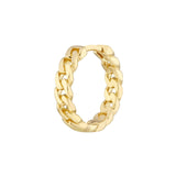 14K Gold Cuban Hoop Earrings
