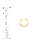 14K Gold Cuban Hoop Earrings